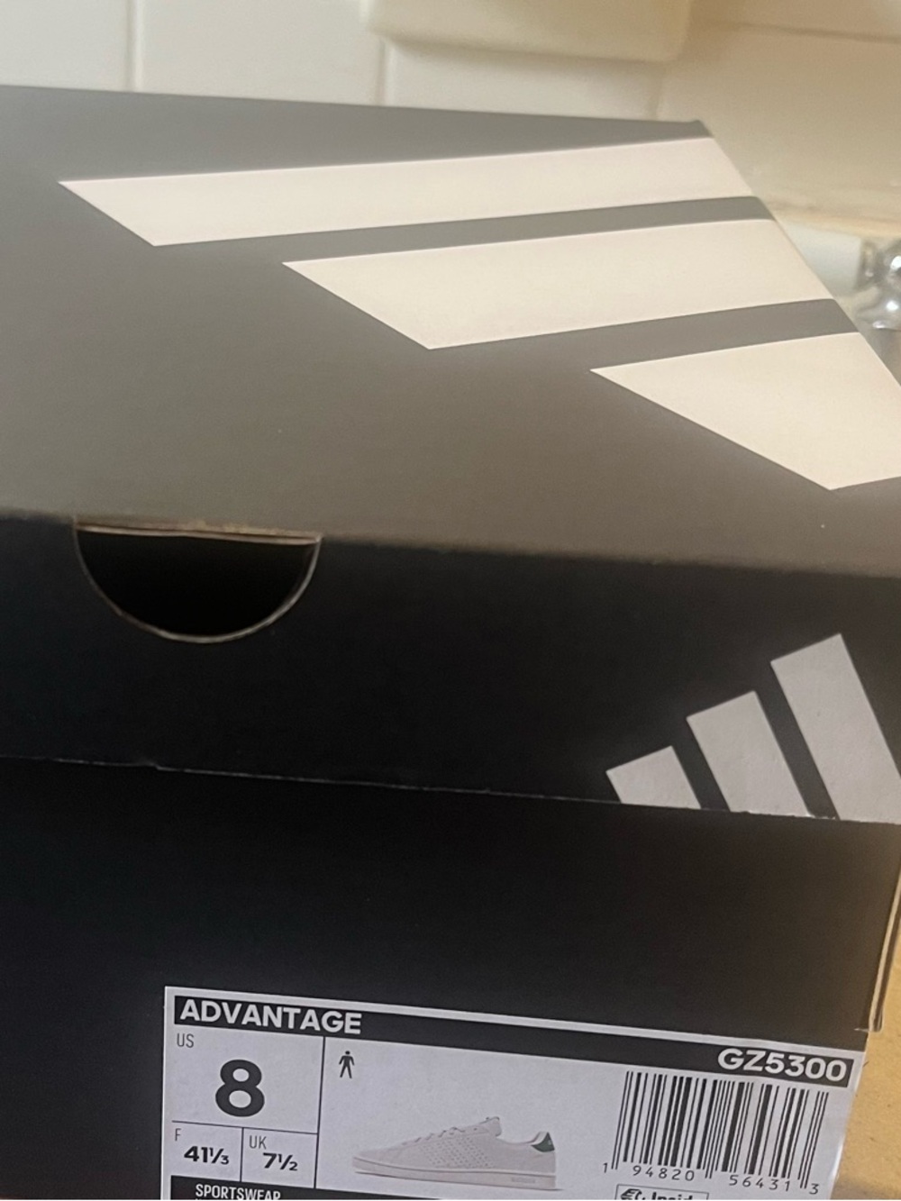 Adidas Advantage Sneakers Men’s Size 8 | Cloud white/ green fast ship